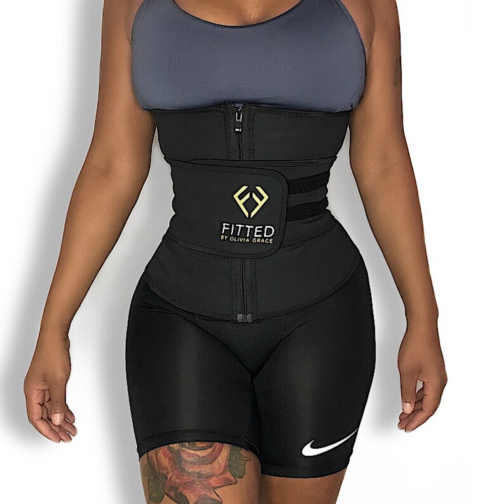 New, DOUBLE COMPRESSION Fitted Latex Waist Trainer